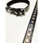 Black Croc Collar AB Swarovski